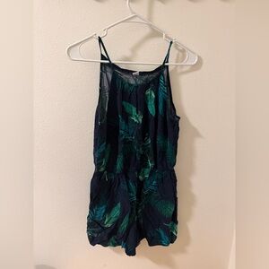 Old Navy Green Leaf Print Bodysuit